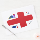 I Liebe UK Art Print Ovaler Aufkleber (Umschlag)
