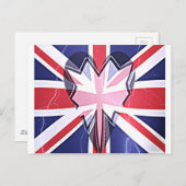 "I Liebe UK" Art Print Postkarte (Vorne/Hinten)