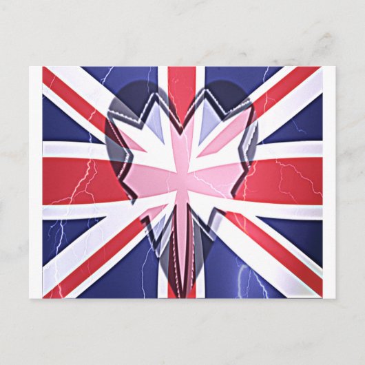 "I Liebe UK" Art Print Postkarte (Vorderseite)