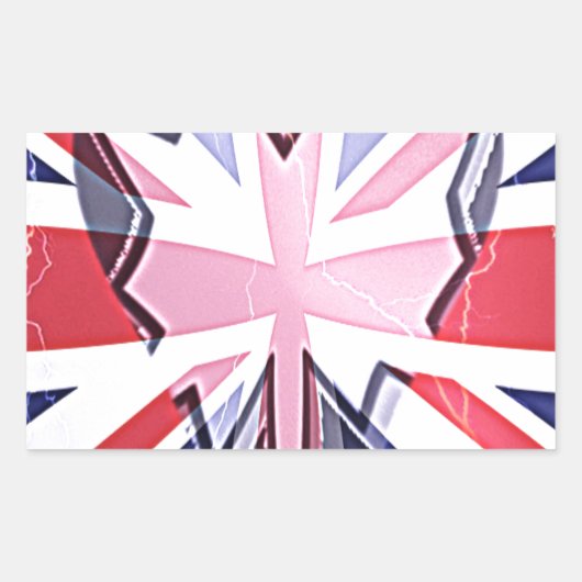 "I Liebe UK" Art Print Rechteckiger Aufkleber (Vorderseite)