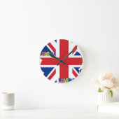 I Liebe UK Art Print Runde Wanduhr (Zuhause)