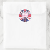 "I Liebe UK" Art Print Runder Aufkleber (Tasche)