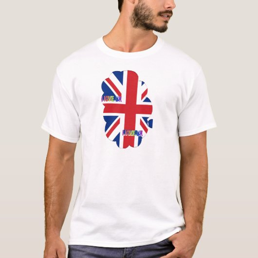I Liebe UK Art Print T-Shirt (Vorderseite)