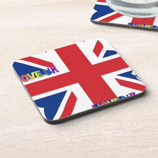 I Liebe UK Art Print Untersetzer (Linke Seite)