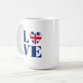 I LIEBE UK KAFFEETASSE (Vorderseite Links)