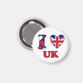 I LIEBE UK MAGNET (Vorderseite/Rückseite)