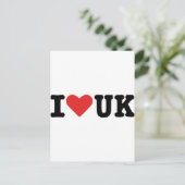 I LIEBE UK POSTKARTE (Stehend Vorderseite)