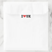 I LIEBE UK RUNDER AUFKLEBER (Tasche)