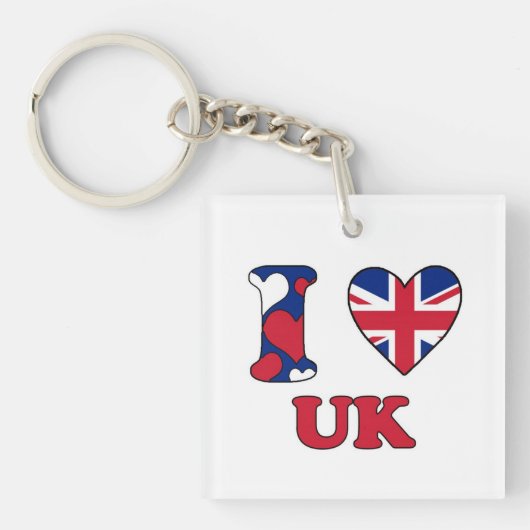I LIEBE UK SCHLÜSSELANHÄNGER (Vorderseite)