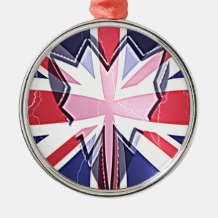 I LIEBE UK SILBERNES ORNAMENT