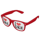 I Liebe Uke Party Shades Sonnenbrille (Schrägansicht)