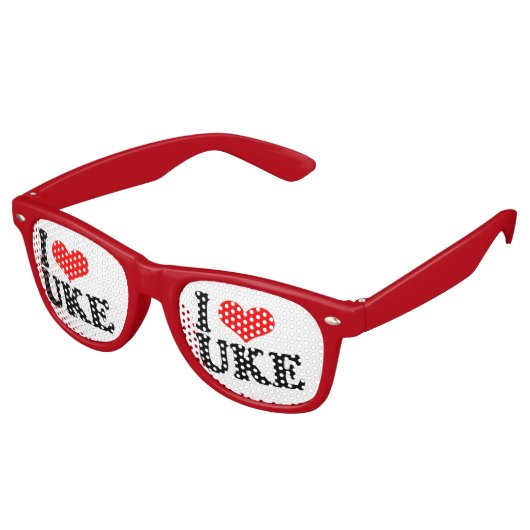 I Liebe Uke Party Shades Sonnenbrille (Schrägansicht)