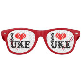 I Liebe Uke Party Shades Sonnenbrille (Vorderseite)