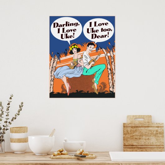 I Liebe Uke Poster (Küche)