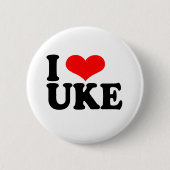 I Liebe Uke Ukulele Button Abzeichen (Vorderseite)