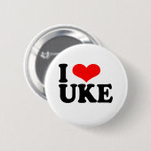 I Liebe Uke Ukulele Button Abzeichen (Vorne & Hinten)