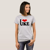 I Liebe Uke Ukulele T Shirt (Vorne ganz)