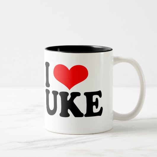 I Liebe Uke Ukulele Tasse (Rechts)