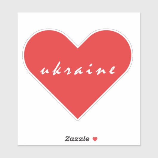 I Liebe Ukraine Aufkleber (Blatt)