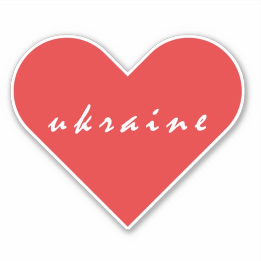 I Liebe Ukraine Aufkleber (Vorderseite)