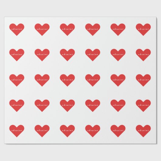 I Liebe Ukraine Geschenkpapier (Flach)