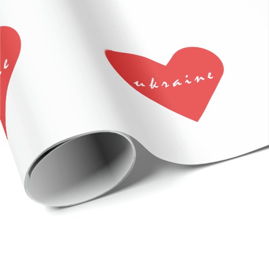 I Liebe Ukraine Geschenkpapier (Rolleneckpunkt)