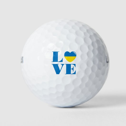 I Liebe Ukraine Golfball (Vorderseite)