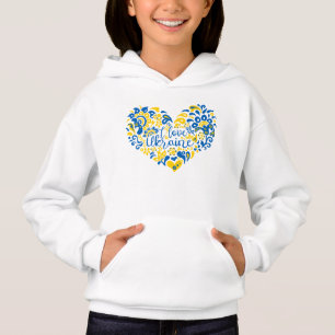 I. Liebe Ukraine inspirierendes Zitatherz Hoodie