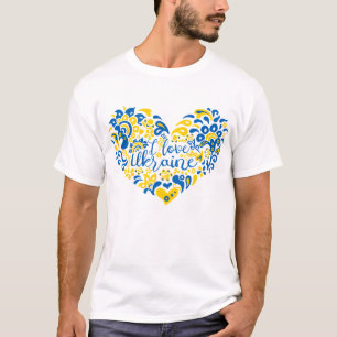 I. Liebe Ukraine inspirierendes Zitatherz T-Shirt