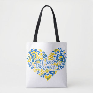 I. Liebe Ukraine inspirierendes Zitatherz Tasche