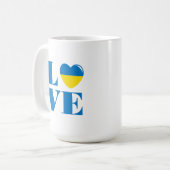 I Liebe Ukraine Kaffeetasse (Vorderseite Links)