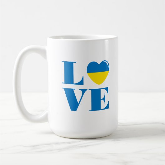 I Liebe Ukraine Kaffeetasse (Links)