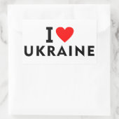I Liebe Ukraine Land wie Herztourismus Rechteckiger Aufkleber (Tasche)