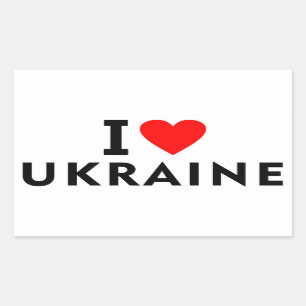 I Liebe Ukraine Land wie Herztourismus Rechteckiger Aufkleber