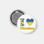 I Liebe Ukraine Magnet (Vorderseite/Rückseite)