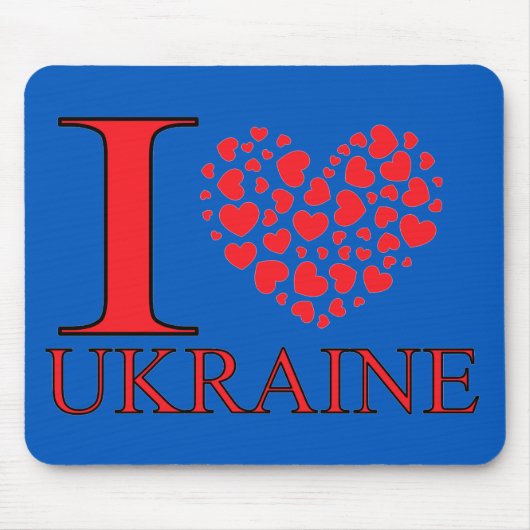 I Liebe Ukraine Mousepad (Vorne)