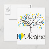 I Liebe Ukraine Postkarte (Vorne/Hinten)