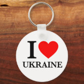 I Liebe Ukraine Schlüsselanhänger (Vorderseite)