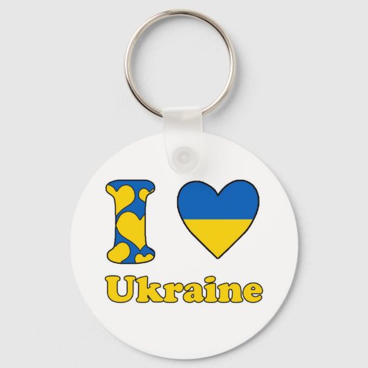 I Liebe Ukraine Schlüsselanhänger (Vorderseite)