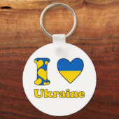 I Liebe Ukraine Schlüsselanhänger (Vorderseite)