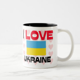 I Liebe Ukraine Zweifarbige Tasse