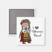 I Liebe Ukrainischer Tanz Magnet (Vorderseite/Rückseite)