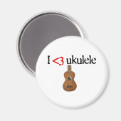 I Liebe ukulele Magnet (Vorderseite/Rückseite)