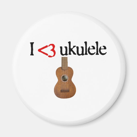 I Liebe ukulele Magnet (Vorne)