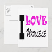 I Liebe ukulele Postkarte (Vorne/Hinten)