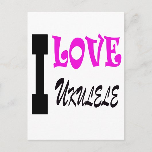 I Liebe ukulele Postkarte (Vorderseite)