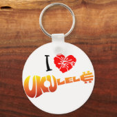 I Liebe Ukulele Schlüsselanhänger (Vorderseite)