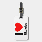 i Liebe ukuleles Gepäckanhänger (Vorderseite vertikal)