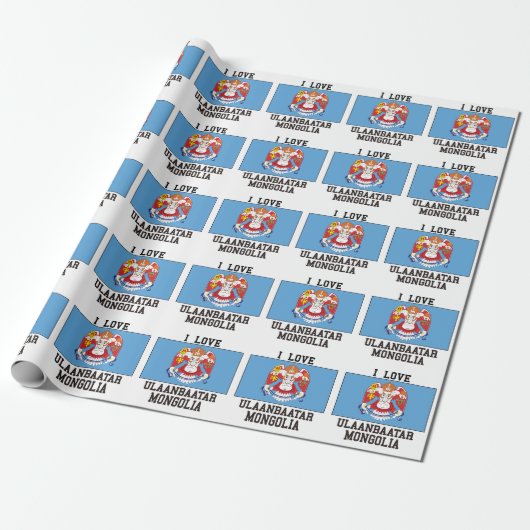 I Liebe Ulaanbaatar Geschenkpapier (Ungerollt)