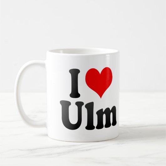 I Liebe Ulm, Deutschland Kaffeetasse (Links)